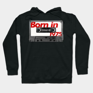 Born in 1975  ///// Retro Style Cassette Birthday Gift Design Hoodie